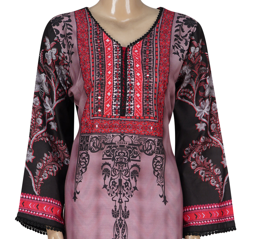 Premium All-Over Print  Rayon Cotton Three Piece Suit