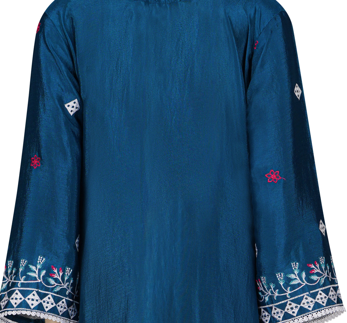 Aqua Embroidered Three Piece Suit