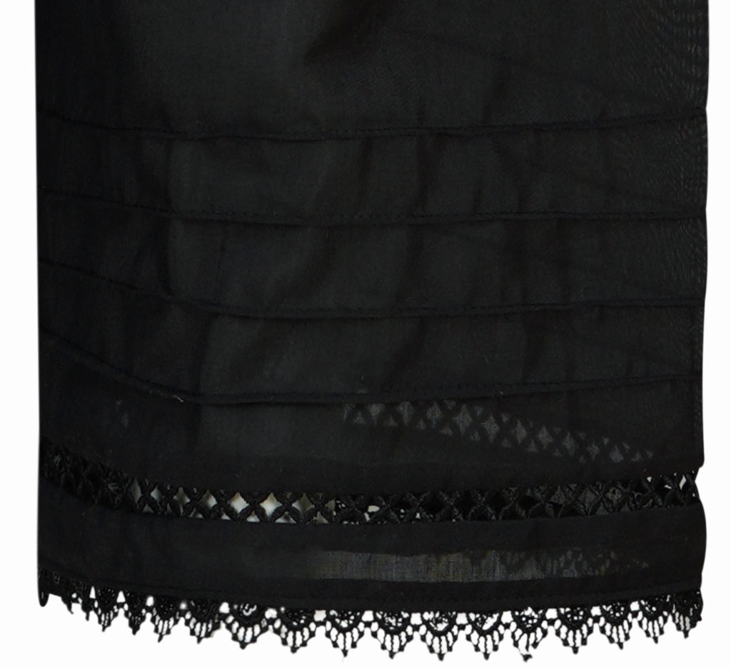 Noir Bloom Black Embroidered Rayon  Three-Piece Suit