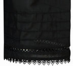 Noir Bloom Black Embroidered Rayon  Three-Piece Suit
