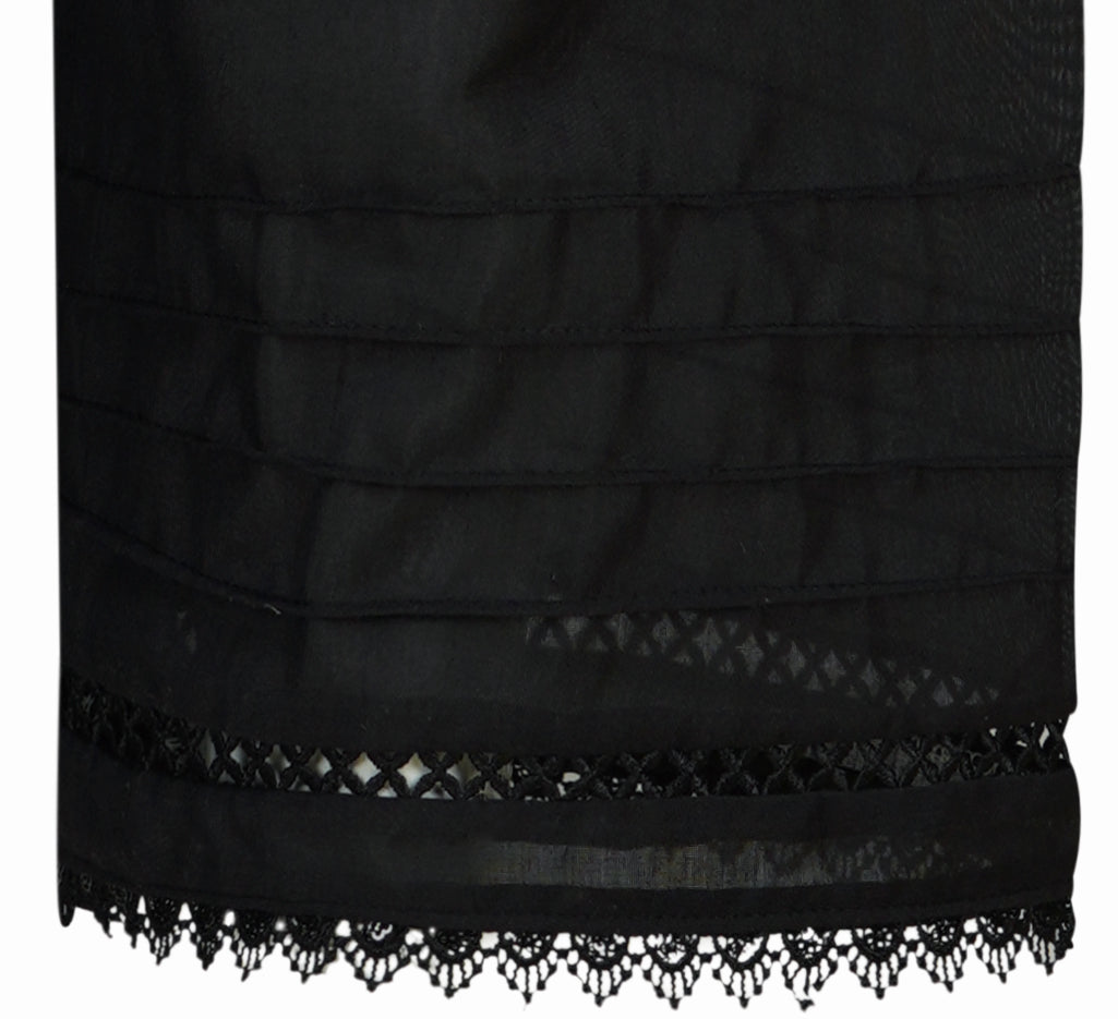 Noir Bloom Black Embroidered Rayon  Three-Piece Suit