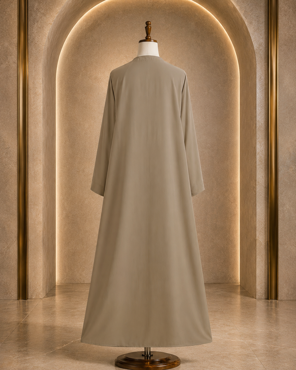 Light Bronze Silk Abaya