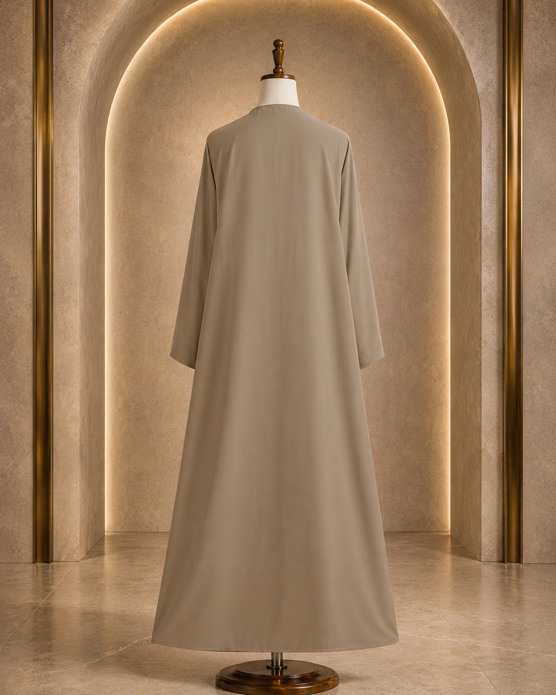 Light Bronze Silk Abaya