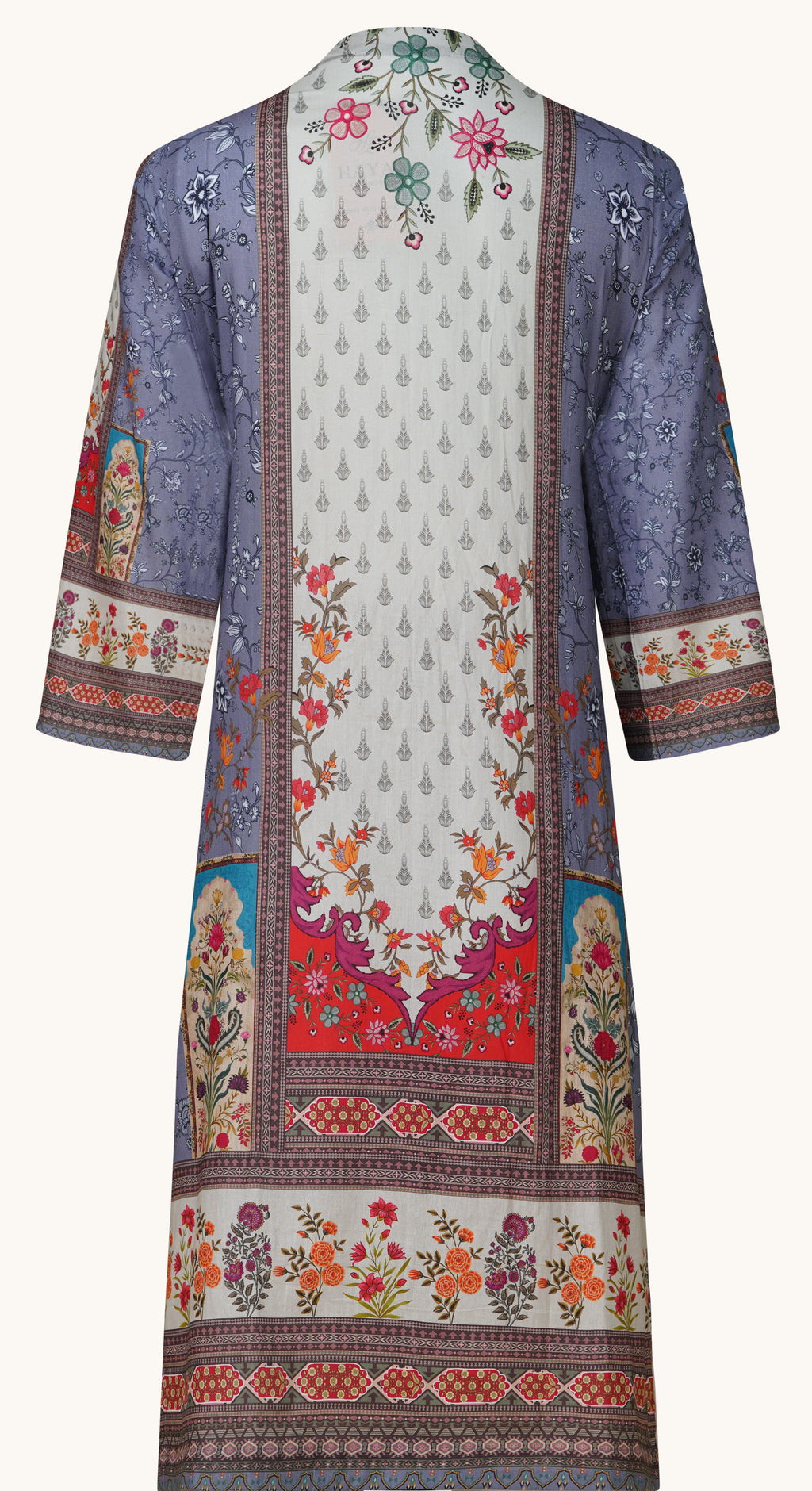 Ivory And Crimson Embellished Cotton Three-Piece Suit