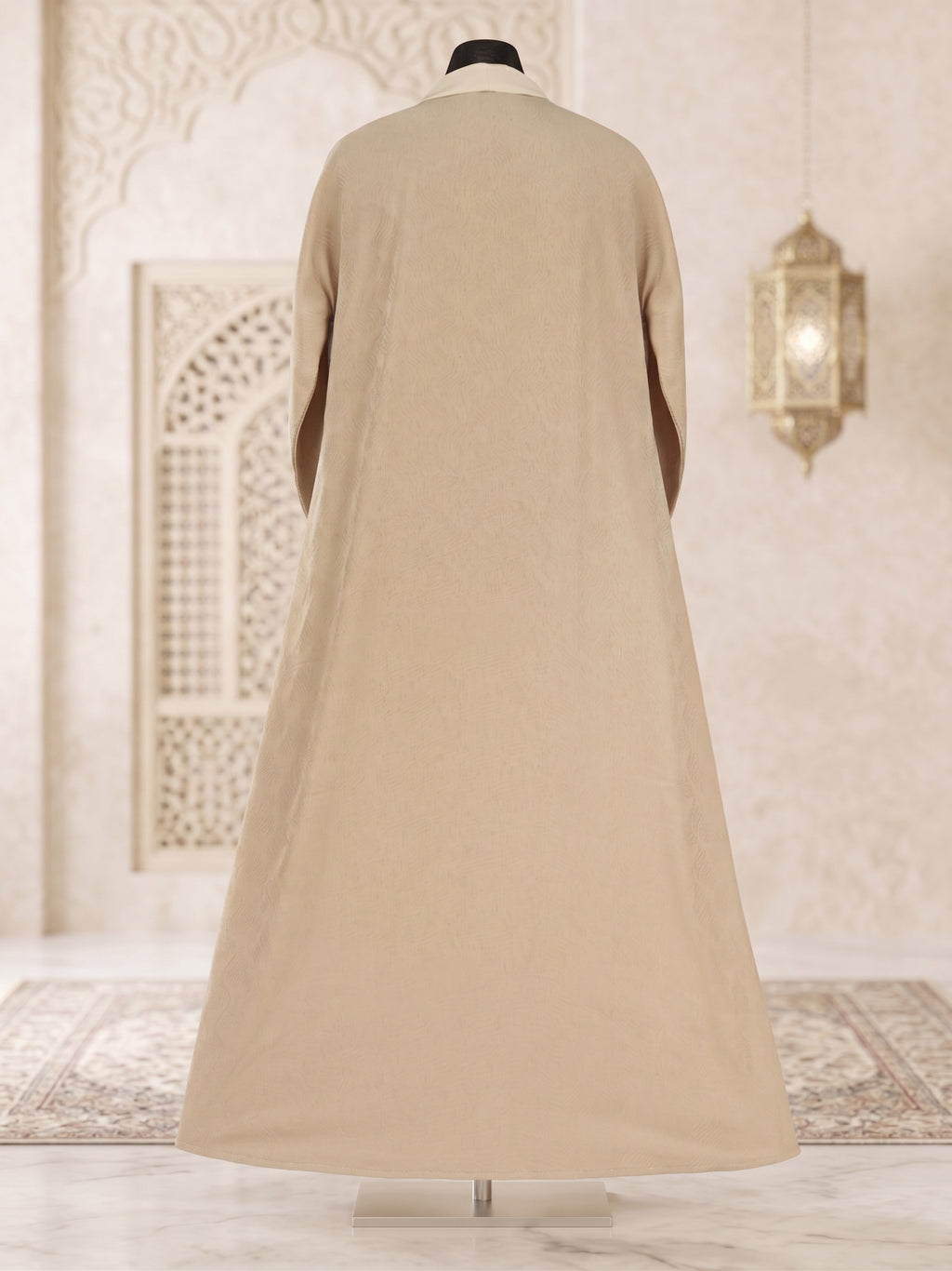 Cream Beige Simple Abaya