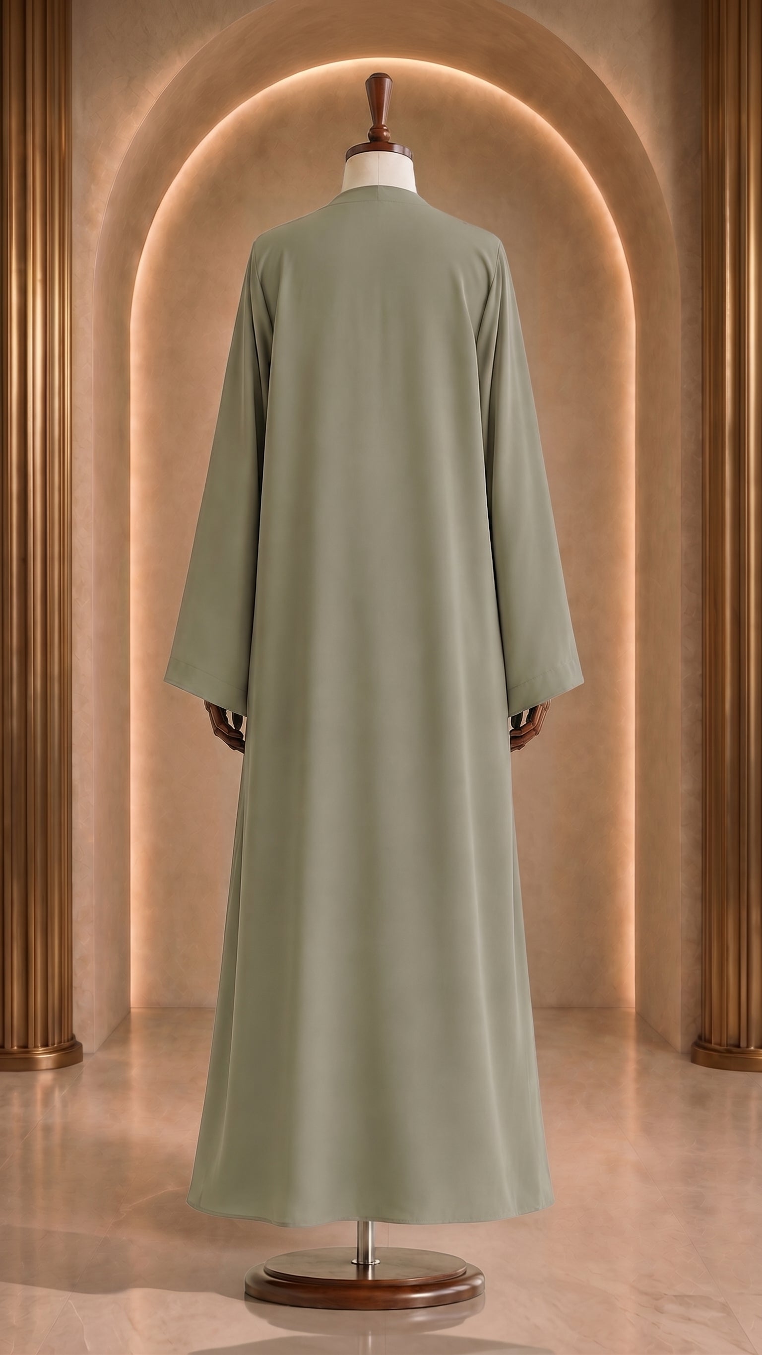 Grey Embellished Abaya