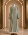Grey Embellished Abaya