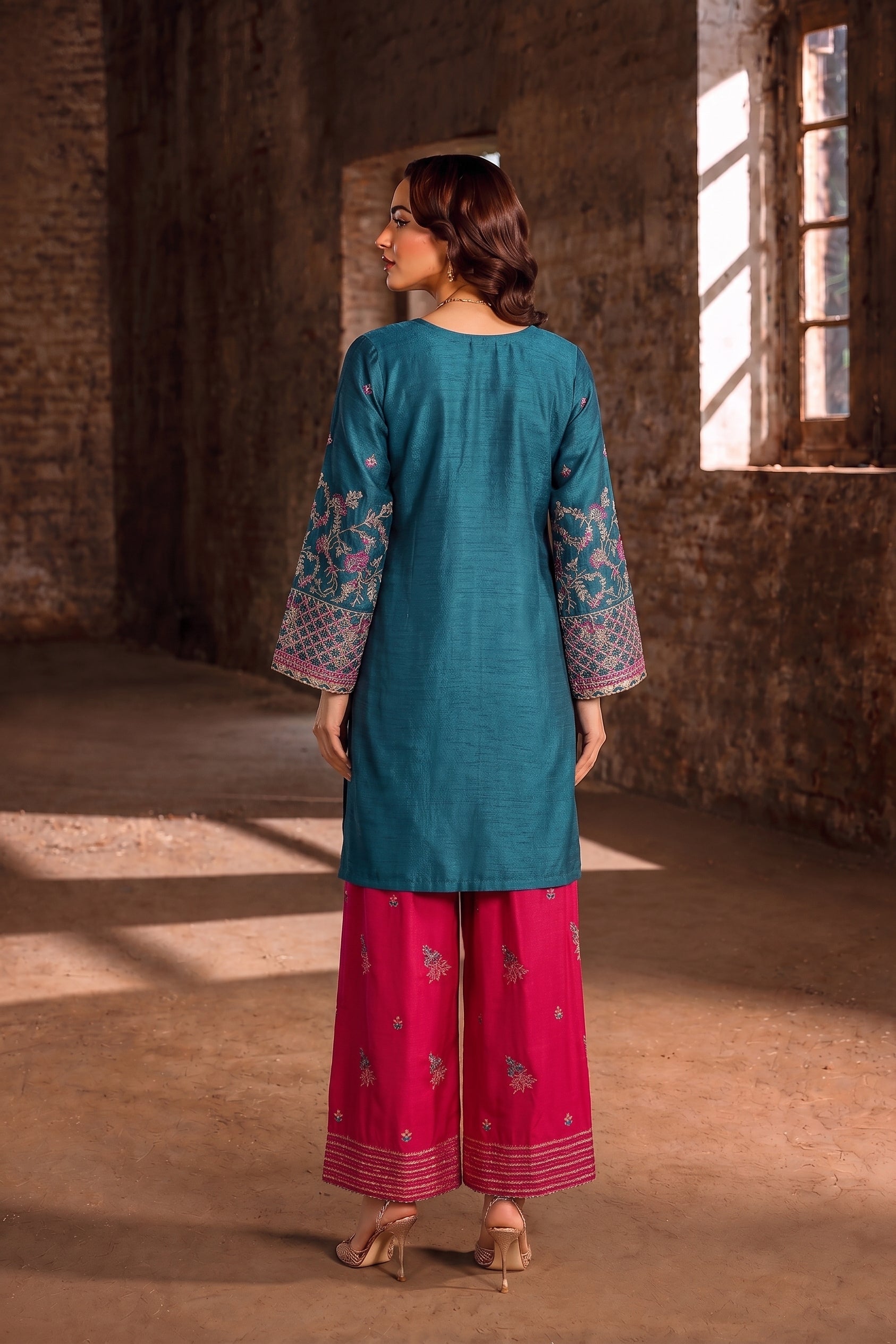 Deep Green Soft Mixed Cotton Three Piece Suit