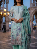 Mint Green Embroidered Cotton Three-Piece Suit