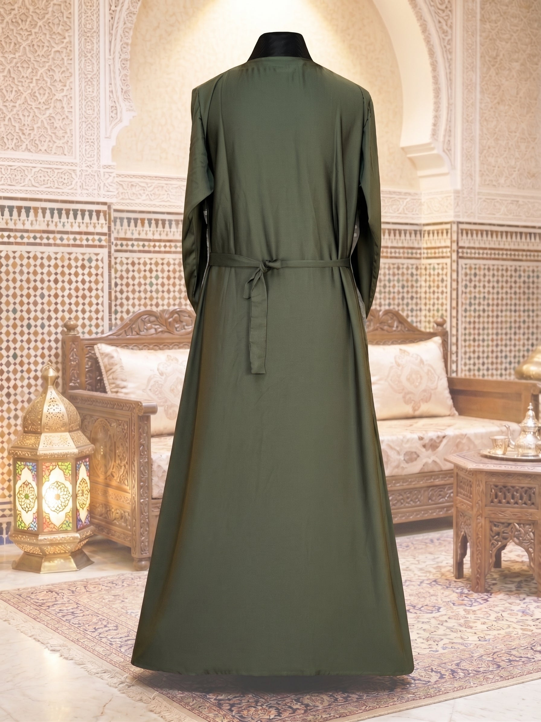 Olive Embroidered Abaya