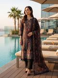 Black Embellished Cotton Three-Piece Suit