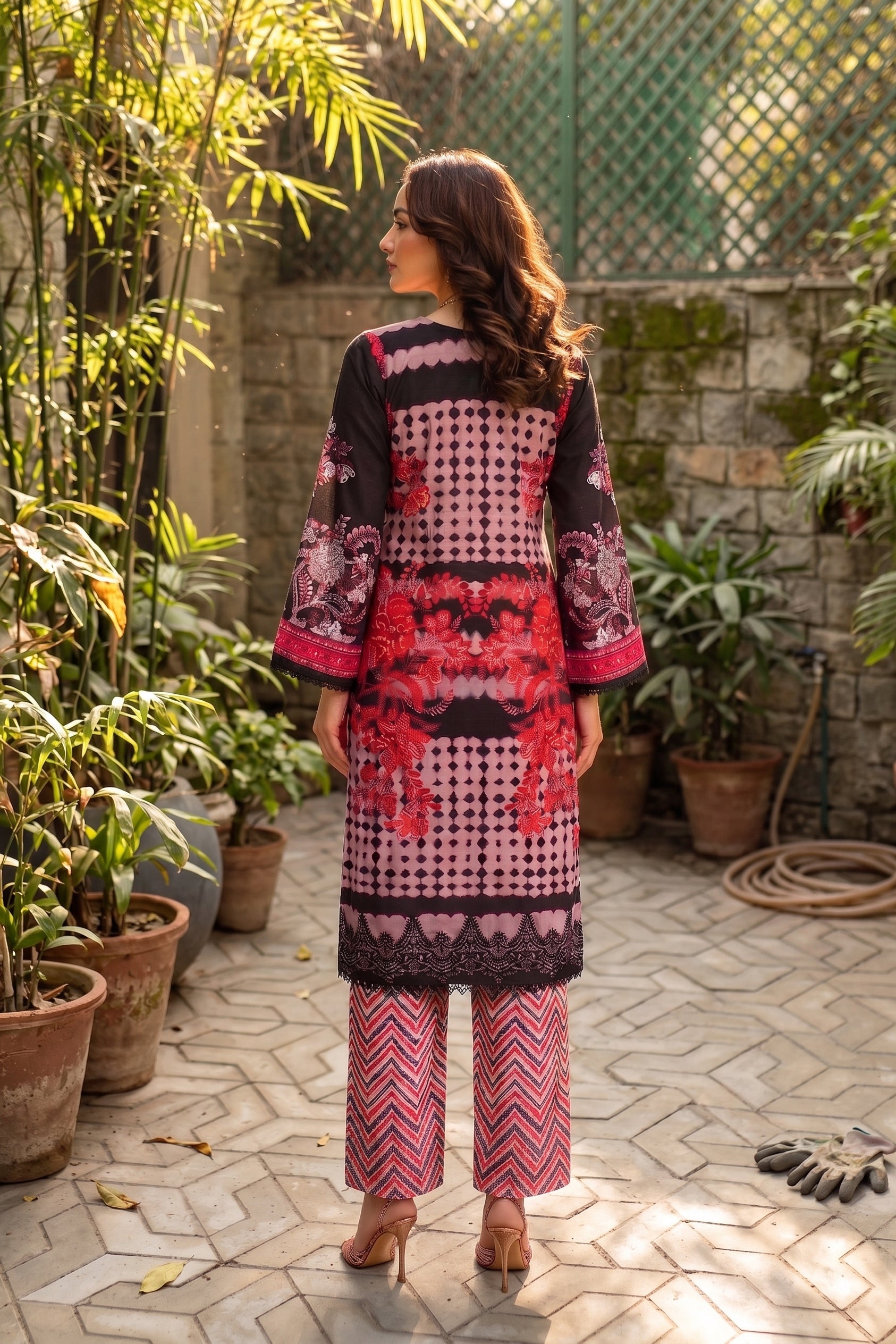 Premium All-Over Print  Rayon Cotton Three Piece Suit