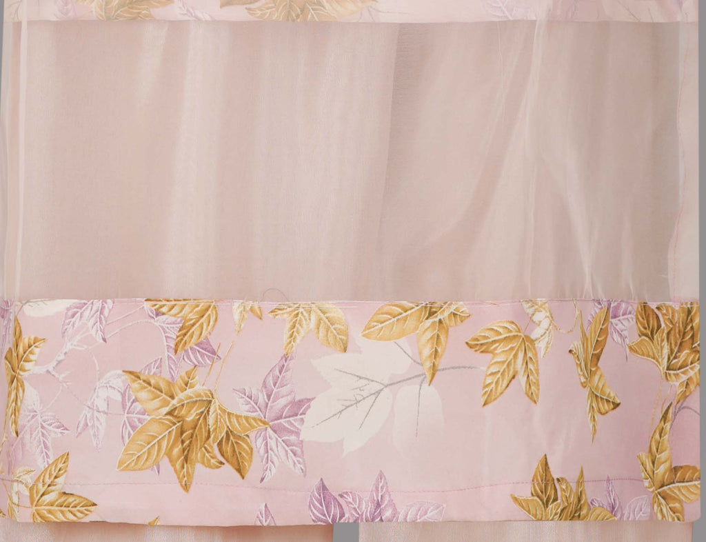 Soft Blush Organza Embroidered Three-Piece Set with Pearl Tassel Dupatta