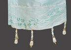 Ivory White and Ice Blue Embroidered Three-Piece Set